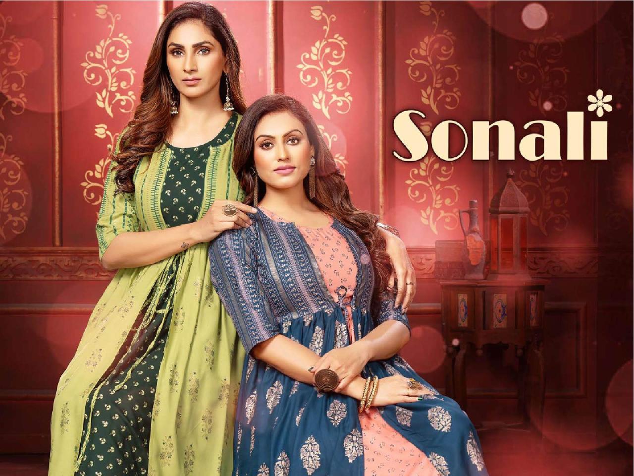 Golden Sonali 3 Ethnic Wear Wholesale Anarkali Kurti Collection 